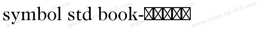symbol std book字体转换